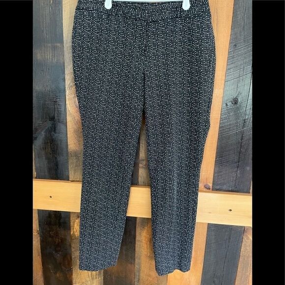Dalia Collection cotton blend black/cream patterned pants, size 6 - Picture 1 of 6